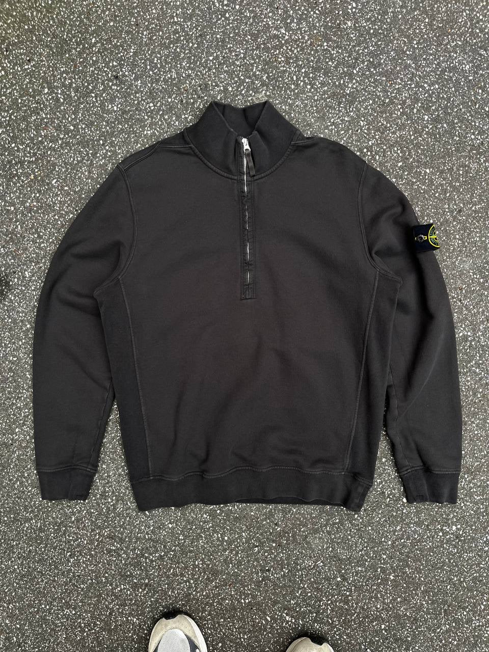 Stone Island Sweatshirt Zip Quarter Zip Trøje I Grå Grey L Large 811563420