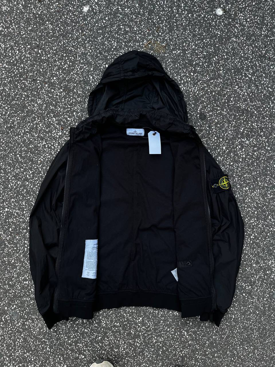 Stone Island Jakke Sommerjakke Garment Dyed Crinkle Reps Ny 721543230 Sort Black S Small