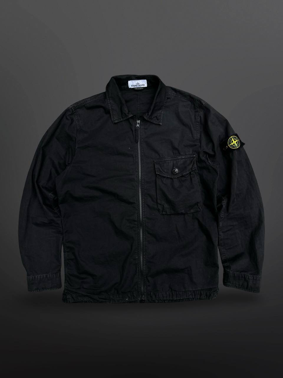 Stone Island Overshirt Sommerjakke Overgangsjakke i Sort Black M Medium 7215114WN