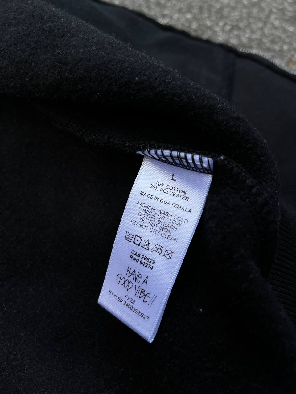 Stussy Zip-Up Hoodie i Sort Large