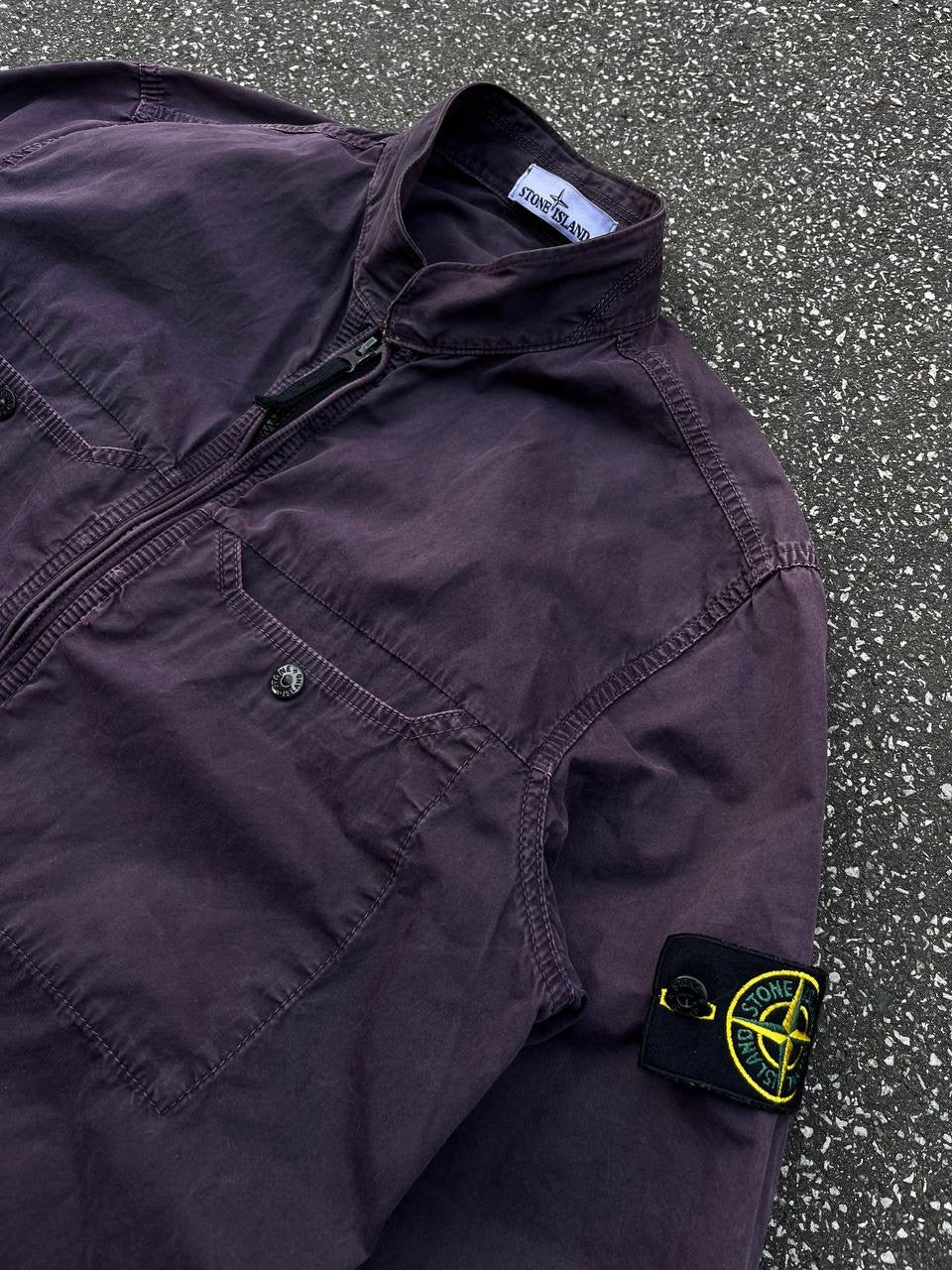 Stone Island Overshirt i XL lilla Brugt