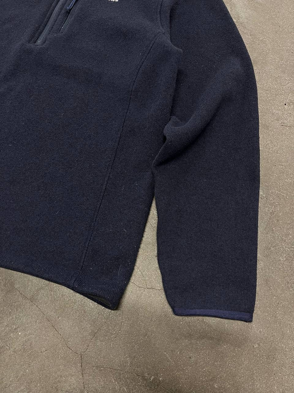 The North Face Fleece Quarter Zip Large Navy Blå Brugt