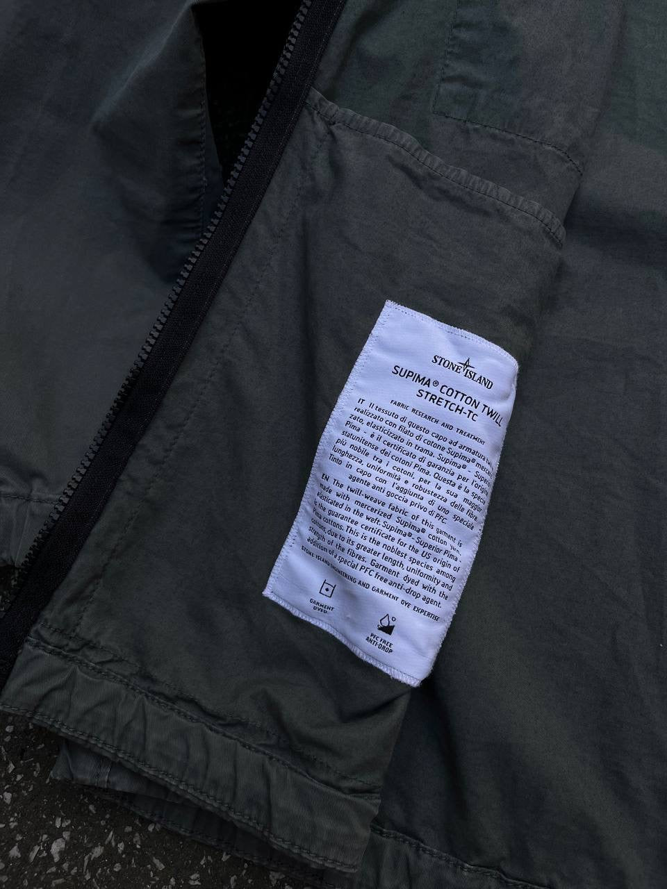 Stone Island Jakke Supima Twill Cotton Stretch TC Green Grøn XL 801542610