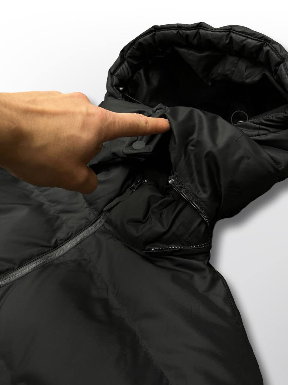 Brugt Carhartt puffer Jakke jacket anorak vinterjakke goose down i Sort Black XL xlarge Jones Pullover