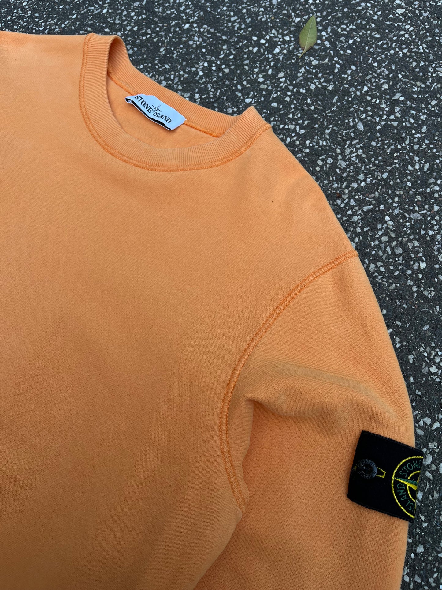 Stone Island Sweatshirt Crew Neck Orange M Medium 731563020