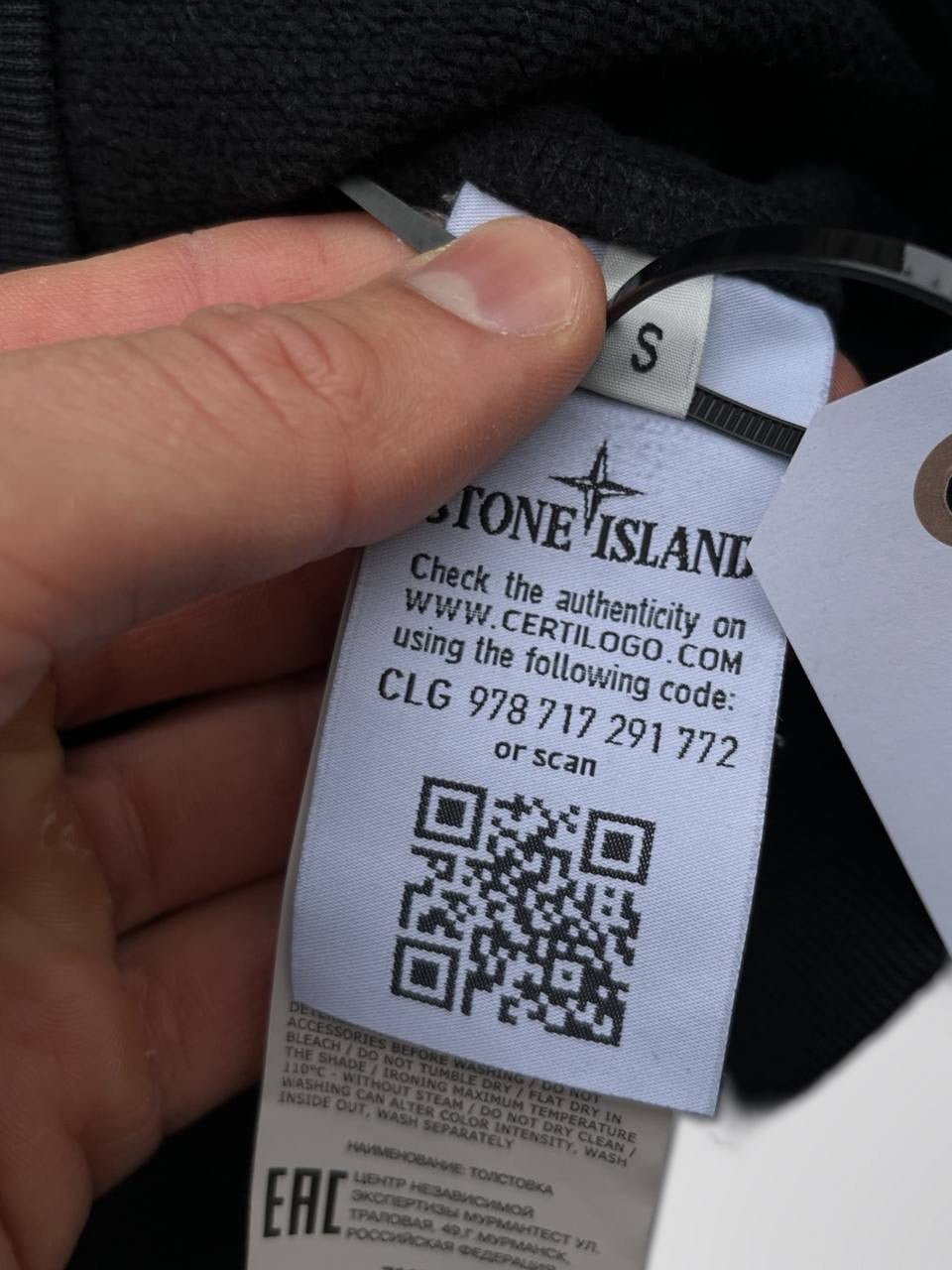 Stone Island Sweatshirt Sort Small Brugt