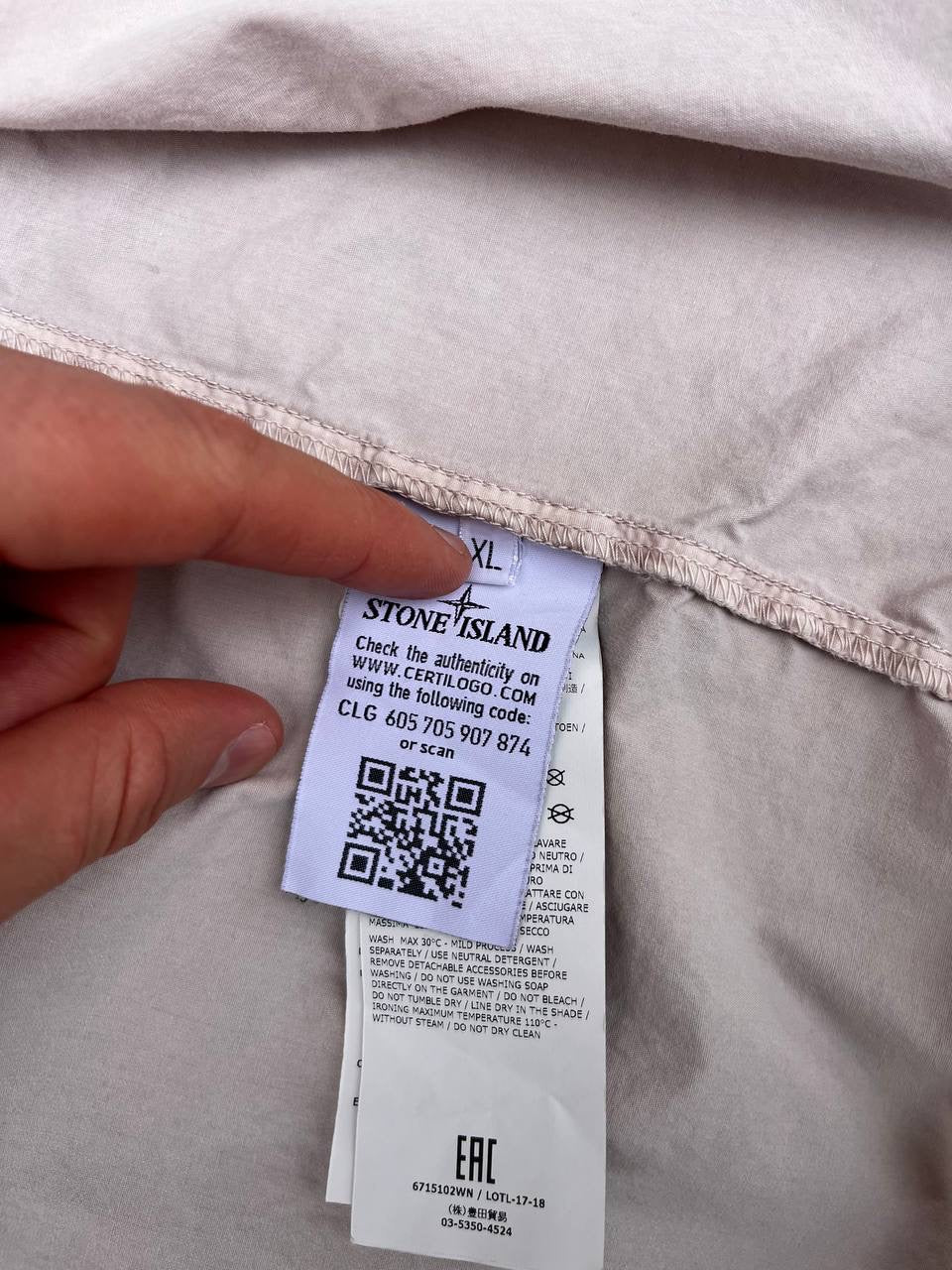 Stone Island Overshirt Jakke Rose XL Brugt