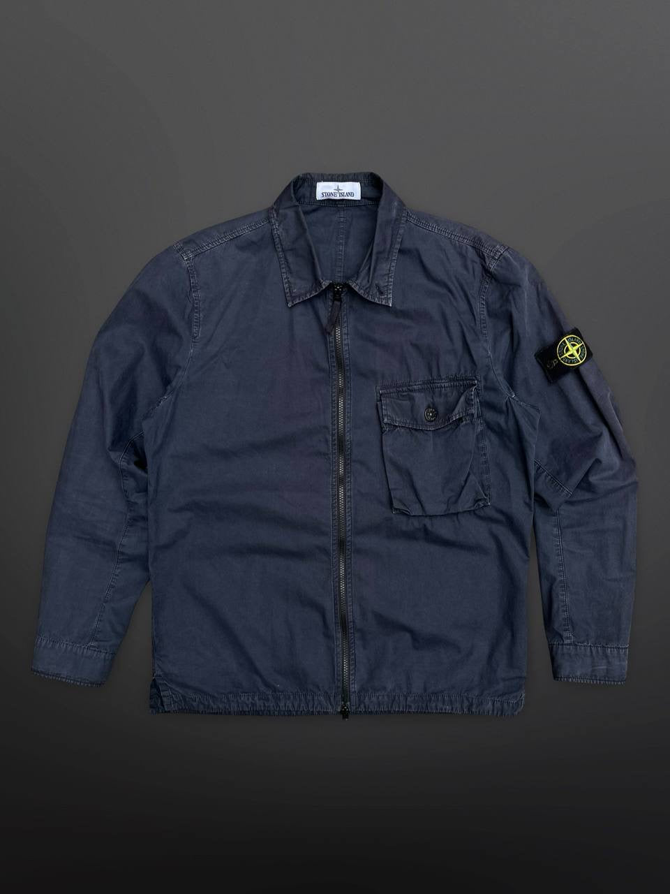Stone Island Overshirt Sommerjakke Overgangsjakke i Navy Mørkeblå L Large 7215114WN