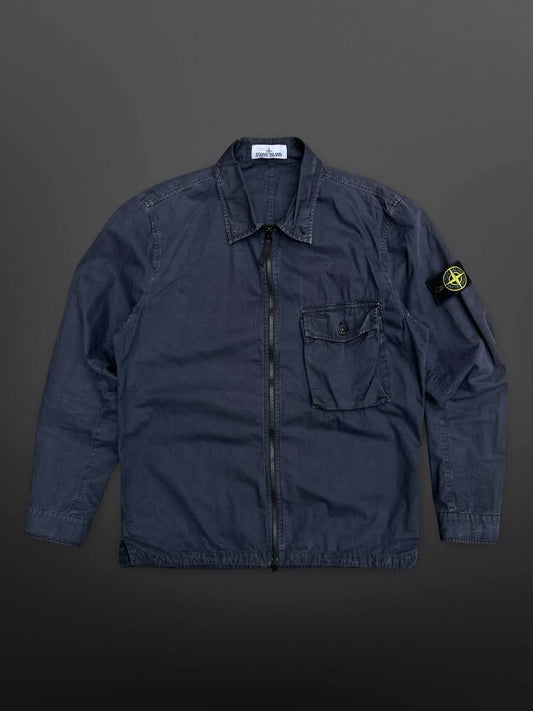 Stone Island Overshirt Sommerjakke Overgangsjakke i Navy Mørkeblå L Large 7215114WN