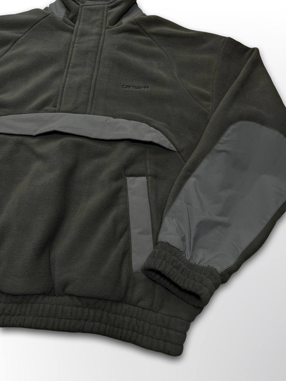 Helt ny Carhartt Fleece Anorak i mørkegrøn Khaki i L Large Herre