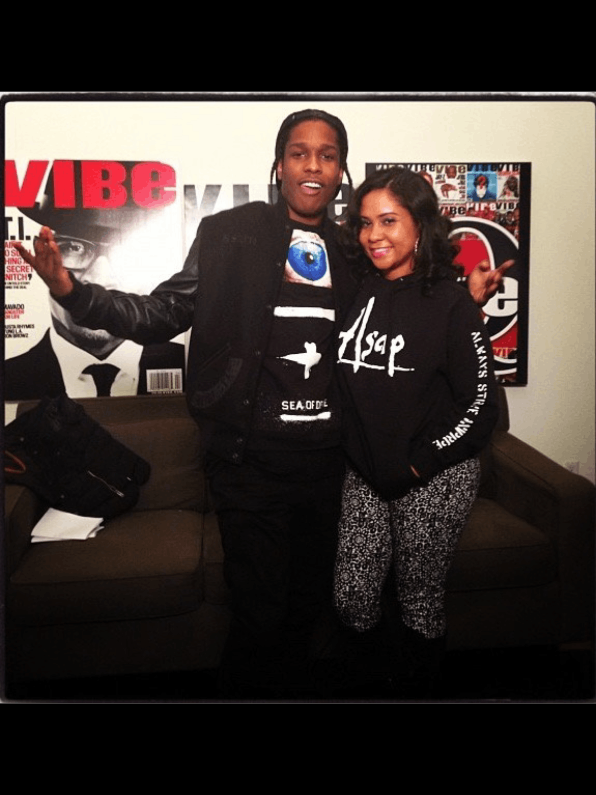 Raf Simons A$AP Rocky Sweatshirt Sea Of Desire M Medium Sort Black 12AW