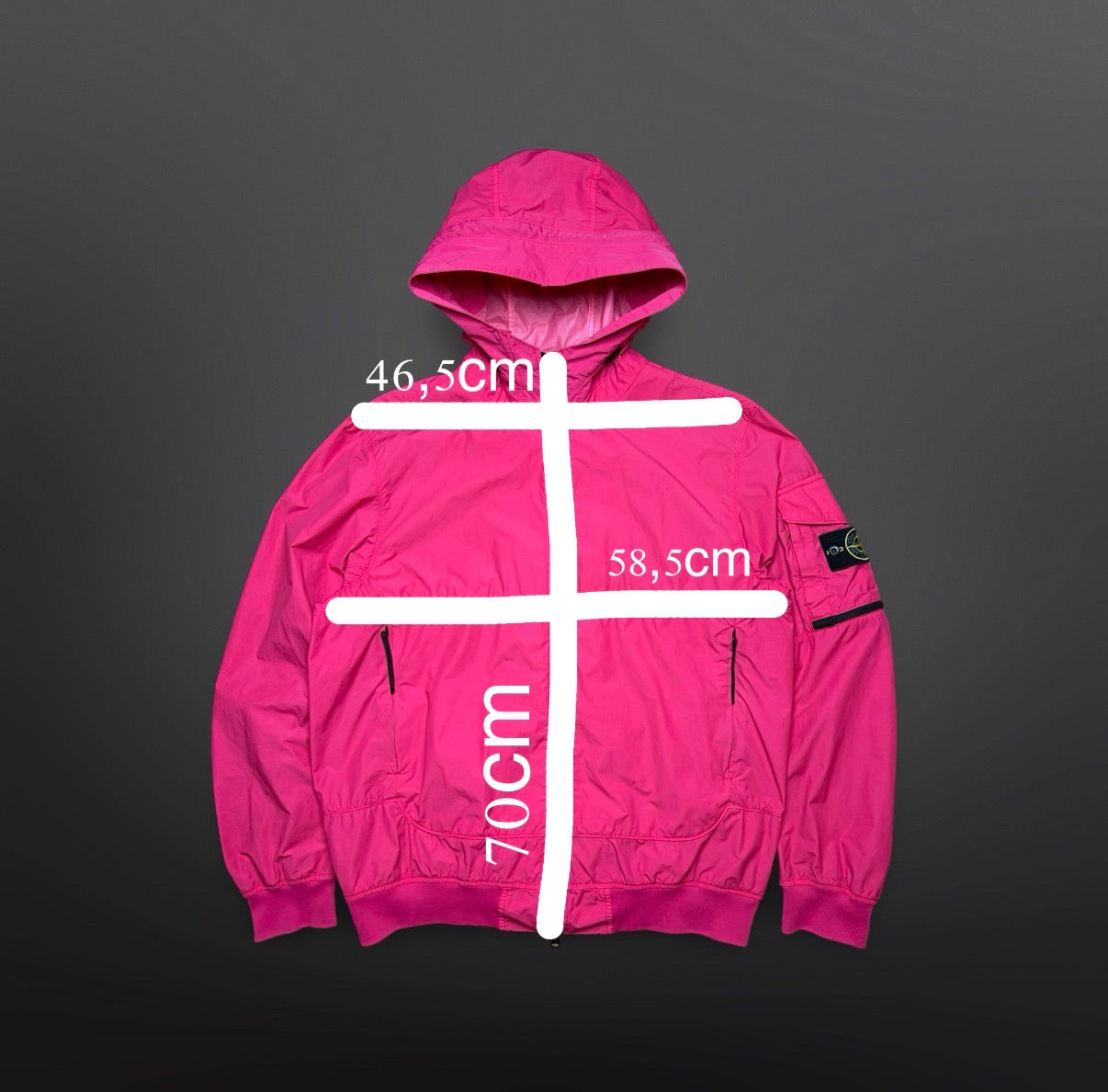 Stone Island Naslan Light Watro Jakke Forårsjakke Skaljakke – Pink (XL)