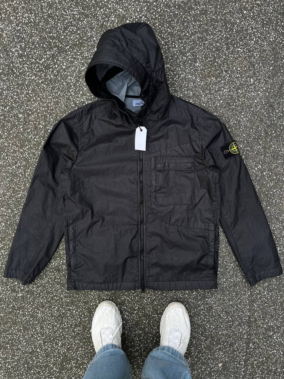 Stone Island Regnjakke Membrana 3L TC M Medium Brugt Used