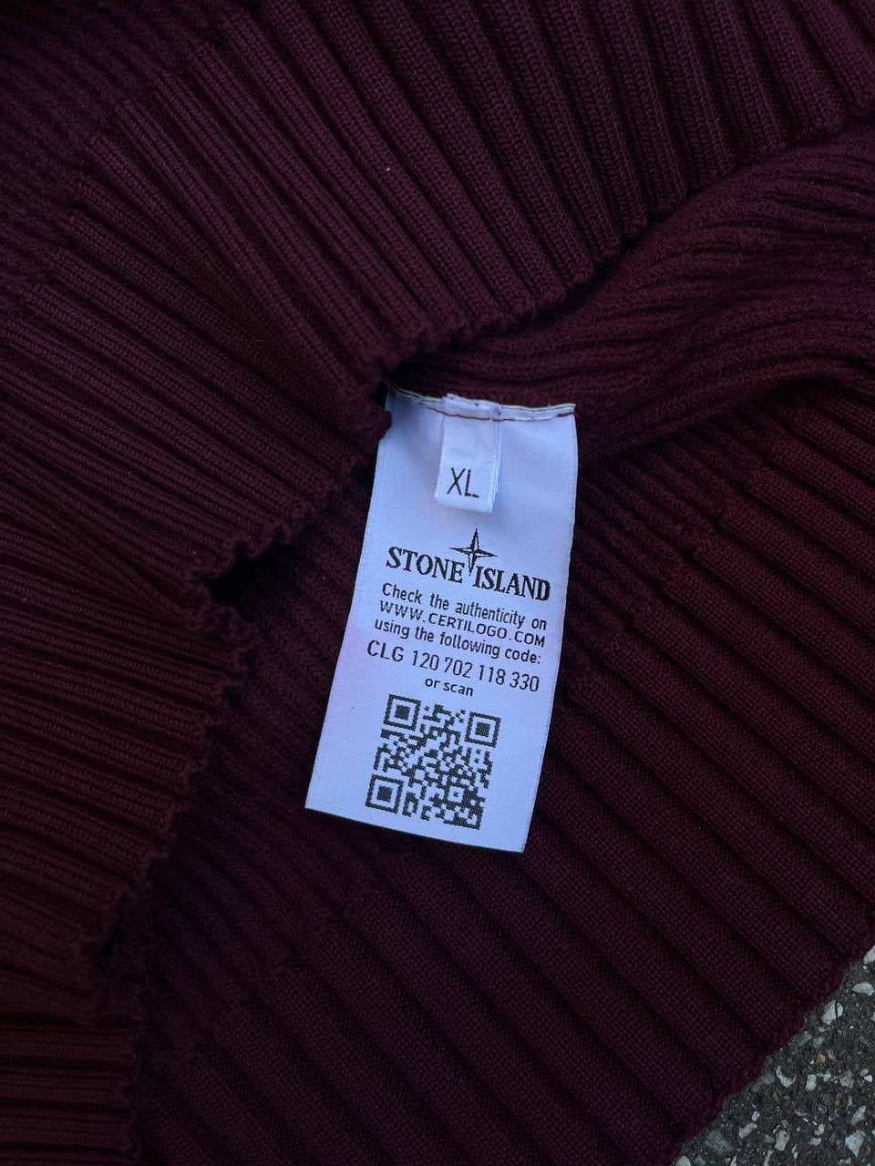Stone Island Turtle neck sweater i uld XL brugt