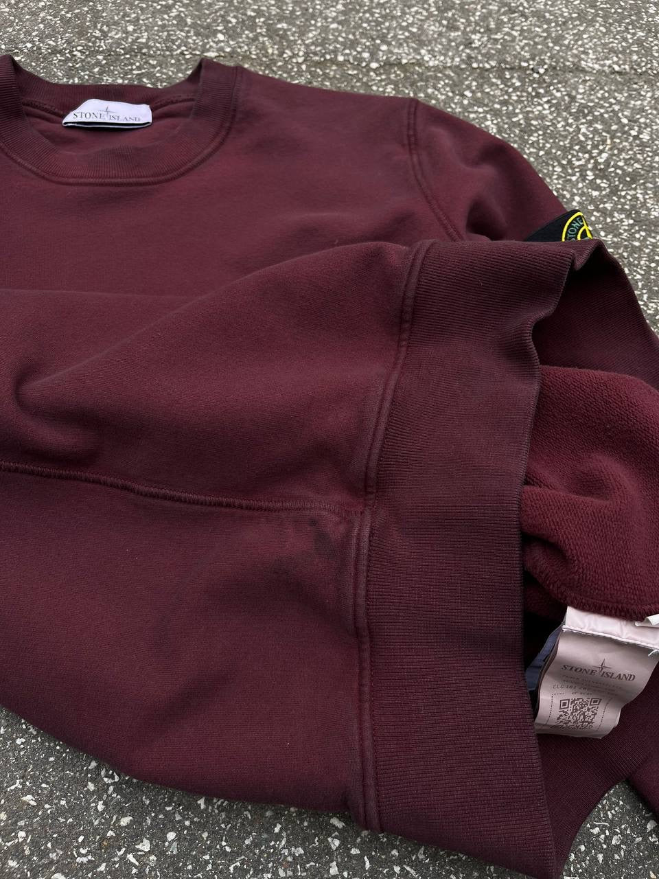 Stone Island Sweatshirt Burgundy Large Brugt 771563020