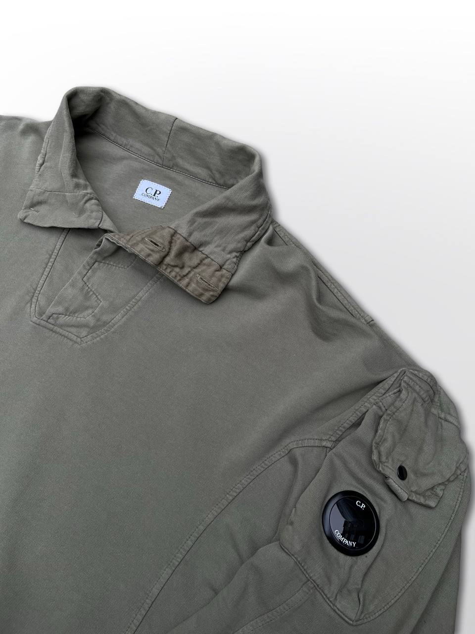 Pullover C.P. Company Quarter Zip Khaki Large Herre