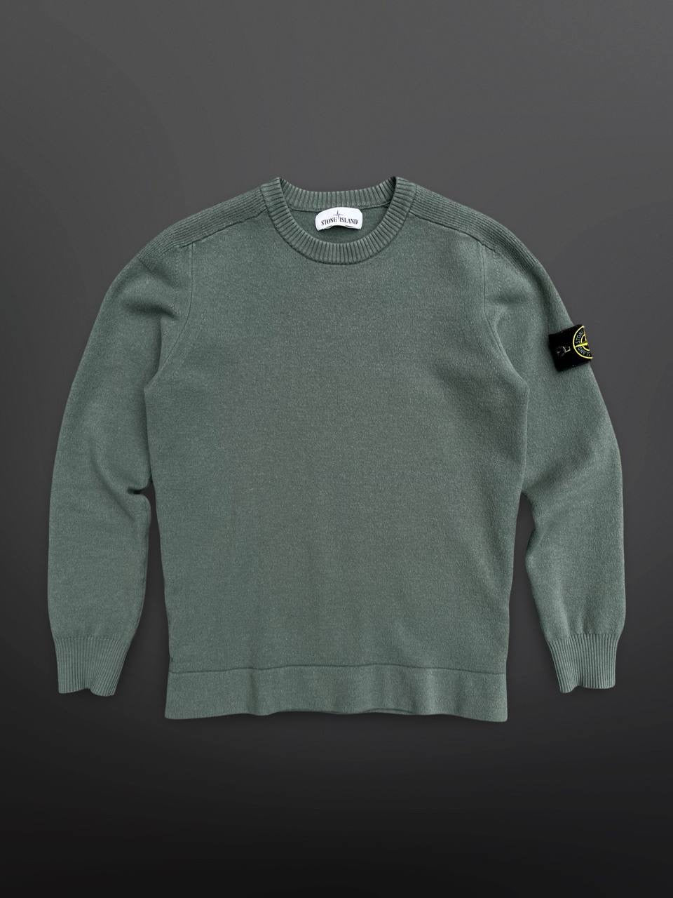 Stone Island Sweater i Uld Grøn Khaki L Large 7515508A1