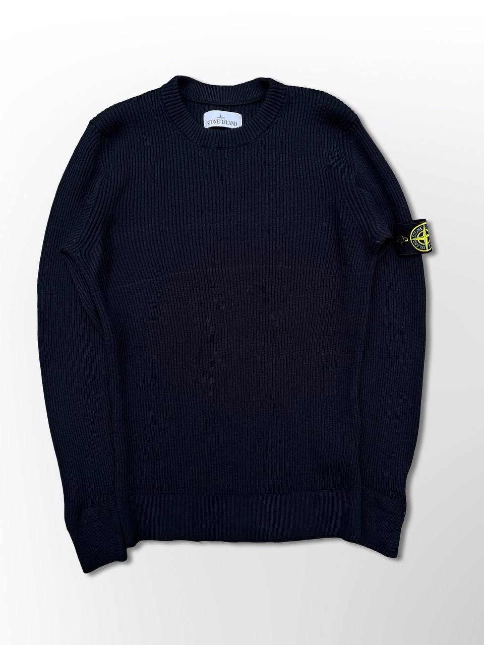 Stone Island Strik Trøje Sweater I Uld Medium i Sort 7715553C2