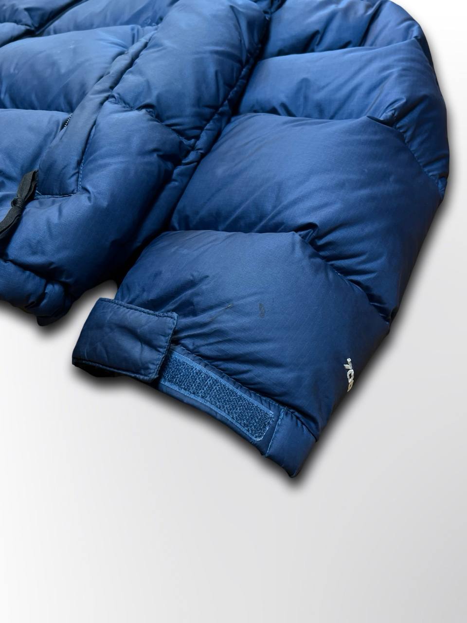 Brugt Puffer Dunjakke The North Face nuptse 700 Varm Vinterjakke i L large mænd Mørkenlå Sort i god stand