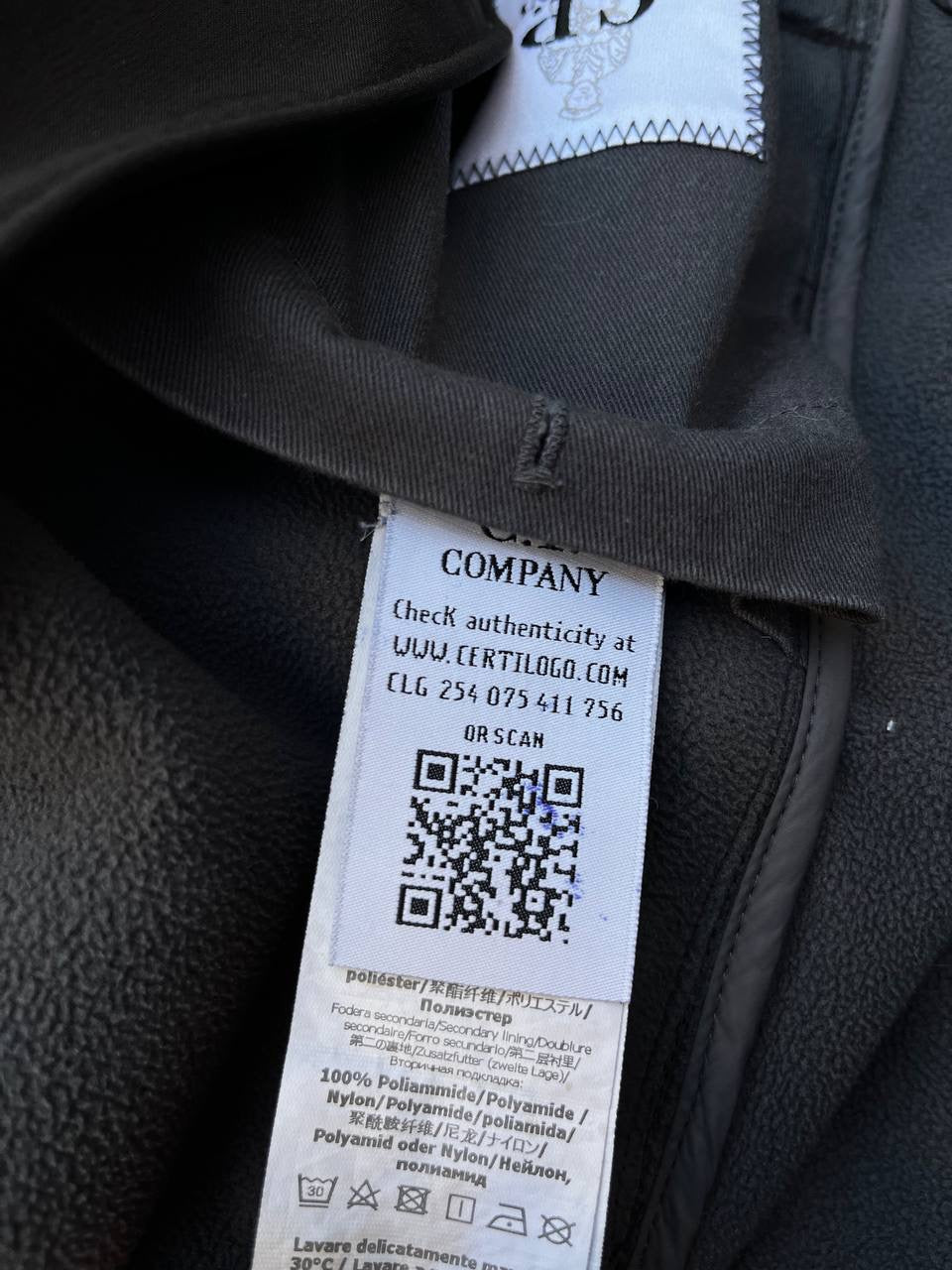 C.P.Company Soft Shell R Sort Medium 48 Brugt