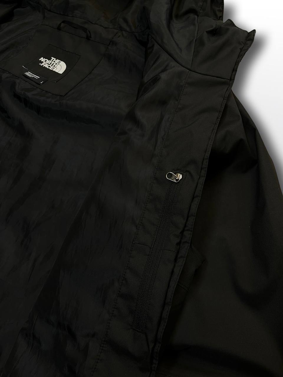 Regnjakke Skaljakke Vindjakke brugt jakke fra The North Face i Sort L large Gore tex Hyvent Dryvent Membran