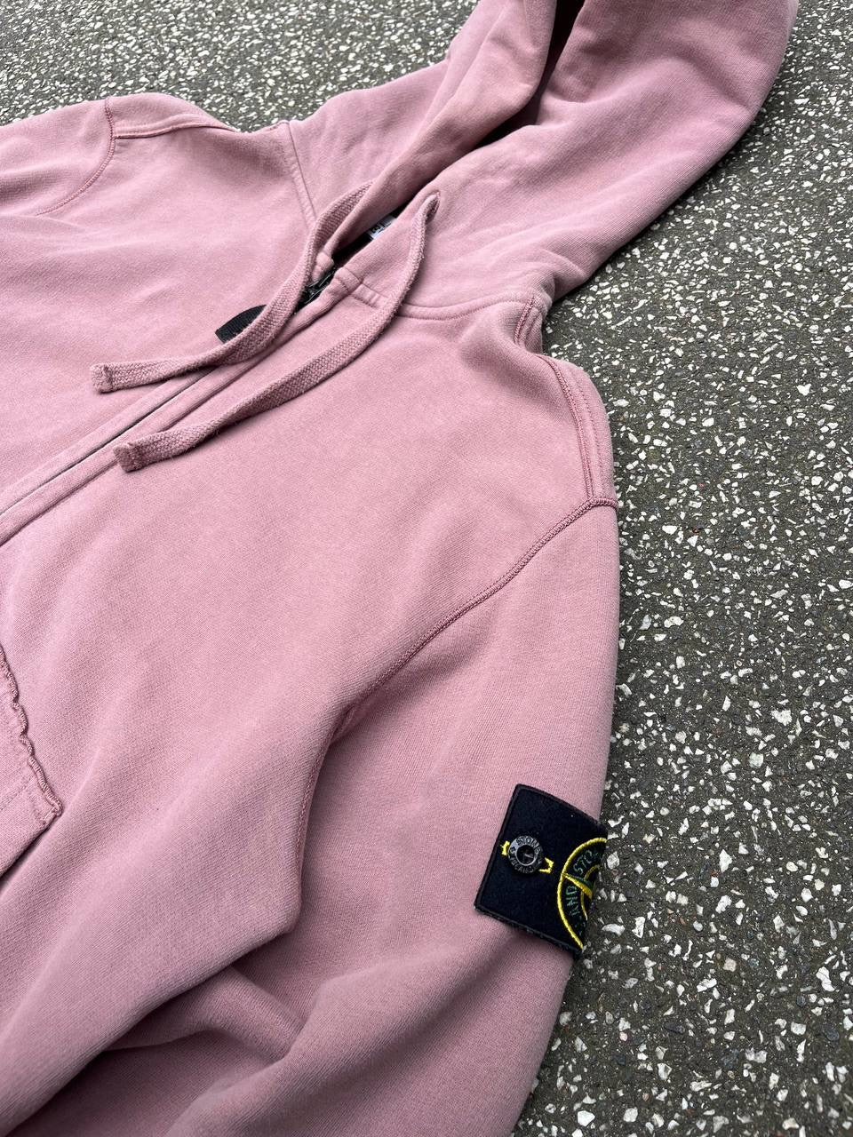 Stone Island Zip Up Hoodie Hættetrøje Rosa Pink XL 691560220
