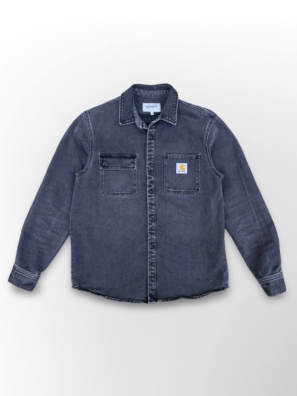 Carhartt WIP Denim skjorte Overshirt i grå Salinac Shirt Medium men’s