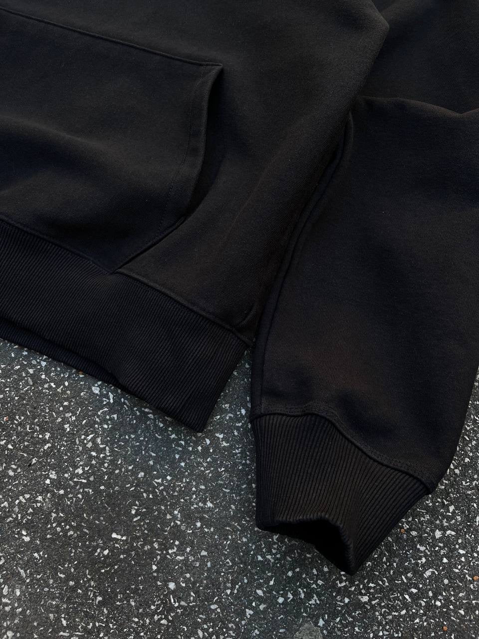 Stussy Hættetrøje Hoodie Sort L Large Big Logo