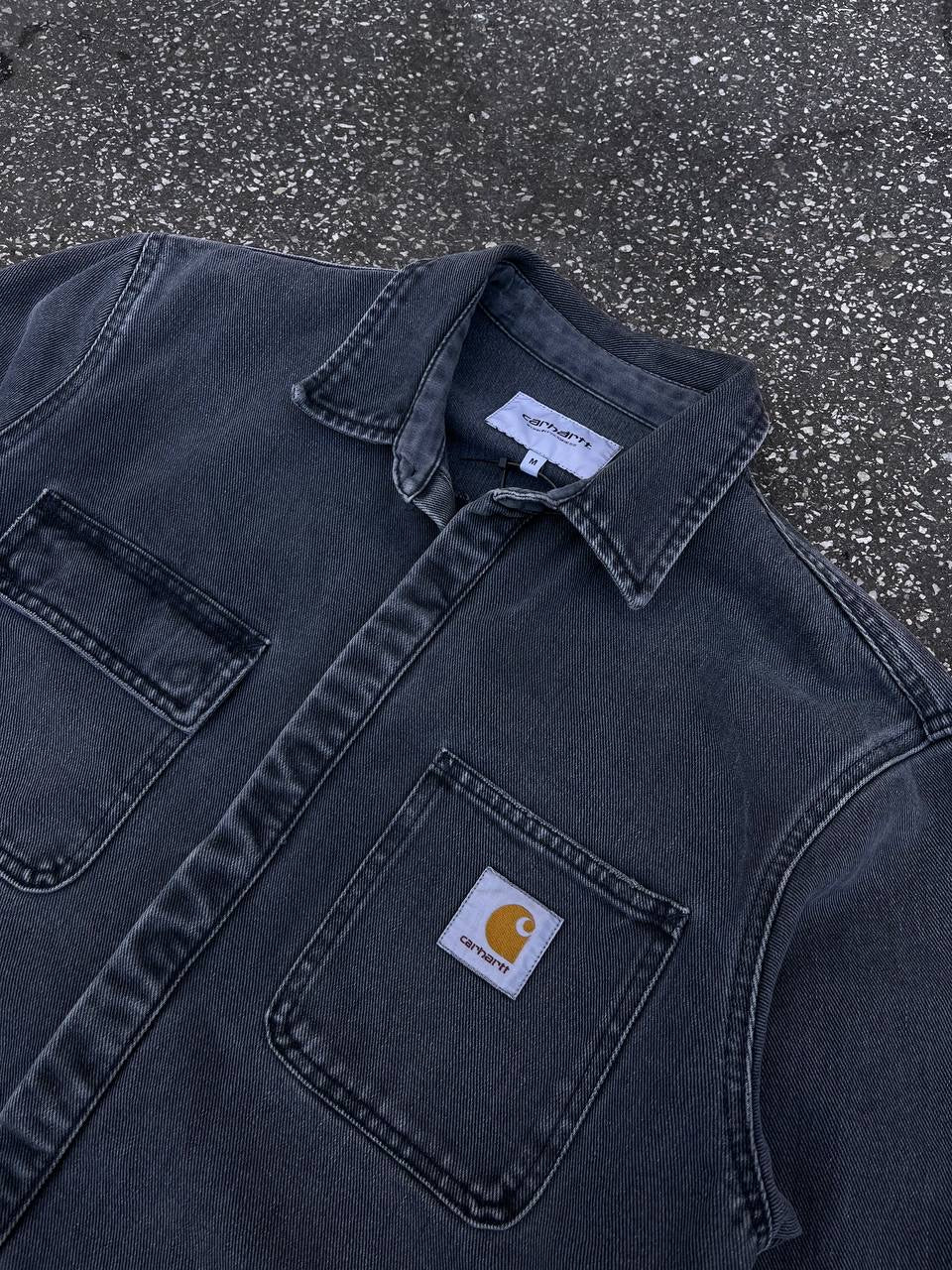 Carhartt WIP Denim skjorte Overshirt i grå Salinac Shirt Medium men’s