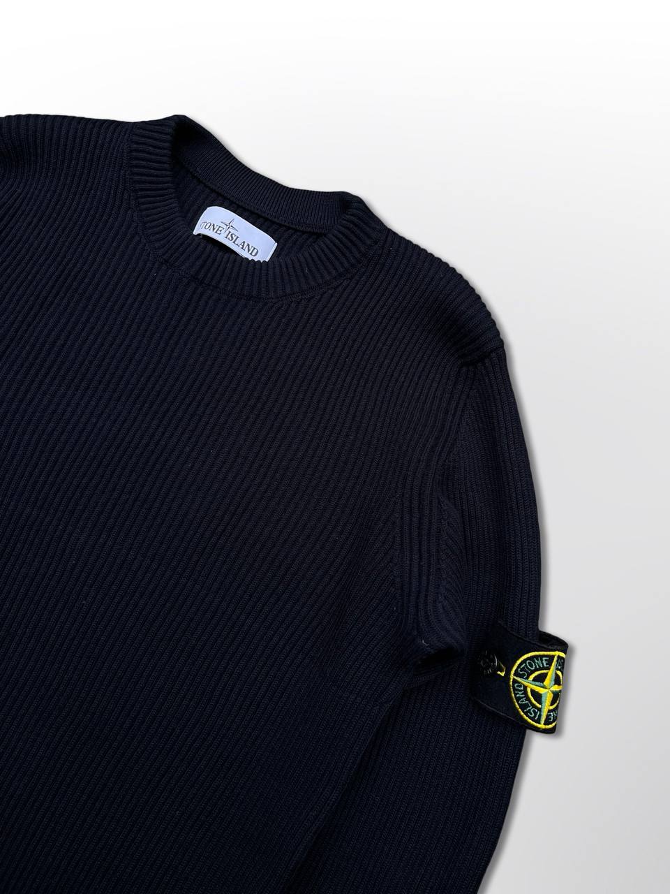 Stone Island Strik Trøje Sweater I Uld Medium i Sort 7715553C2