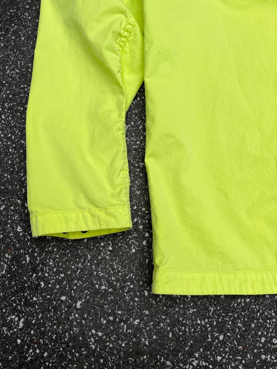 Stone Island Overshirt Neon Grøn Green XL Sommerjakke Skjorte Med Lynlås 761512619