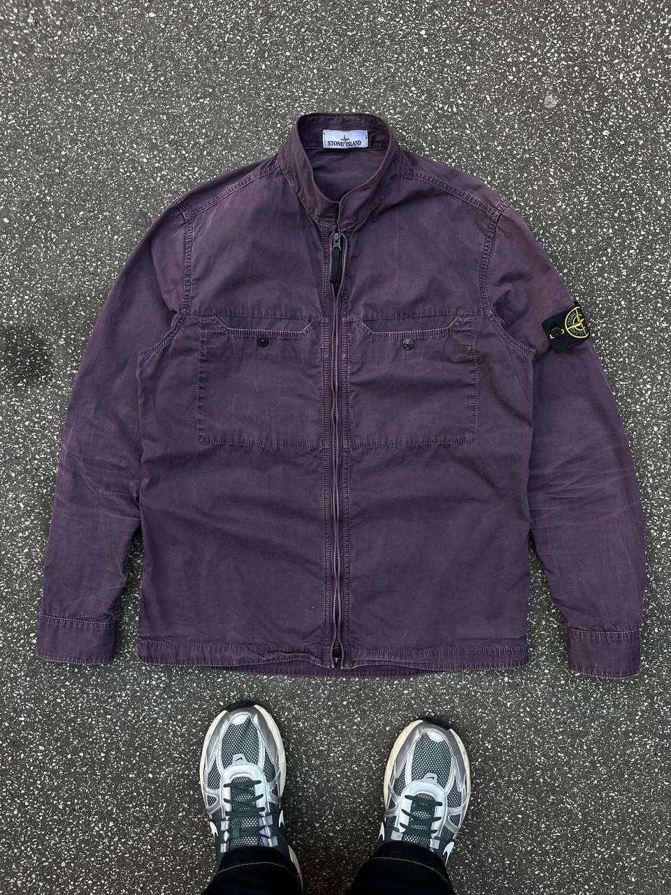 Stone Island Overshirt i XL lilla Brugt