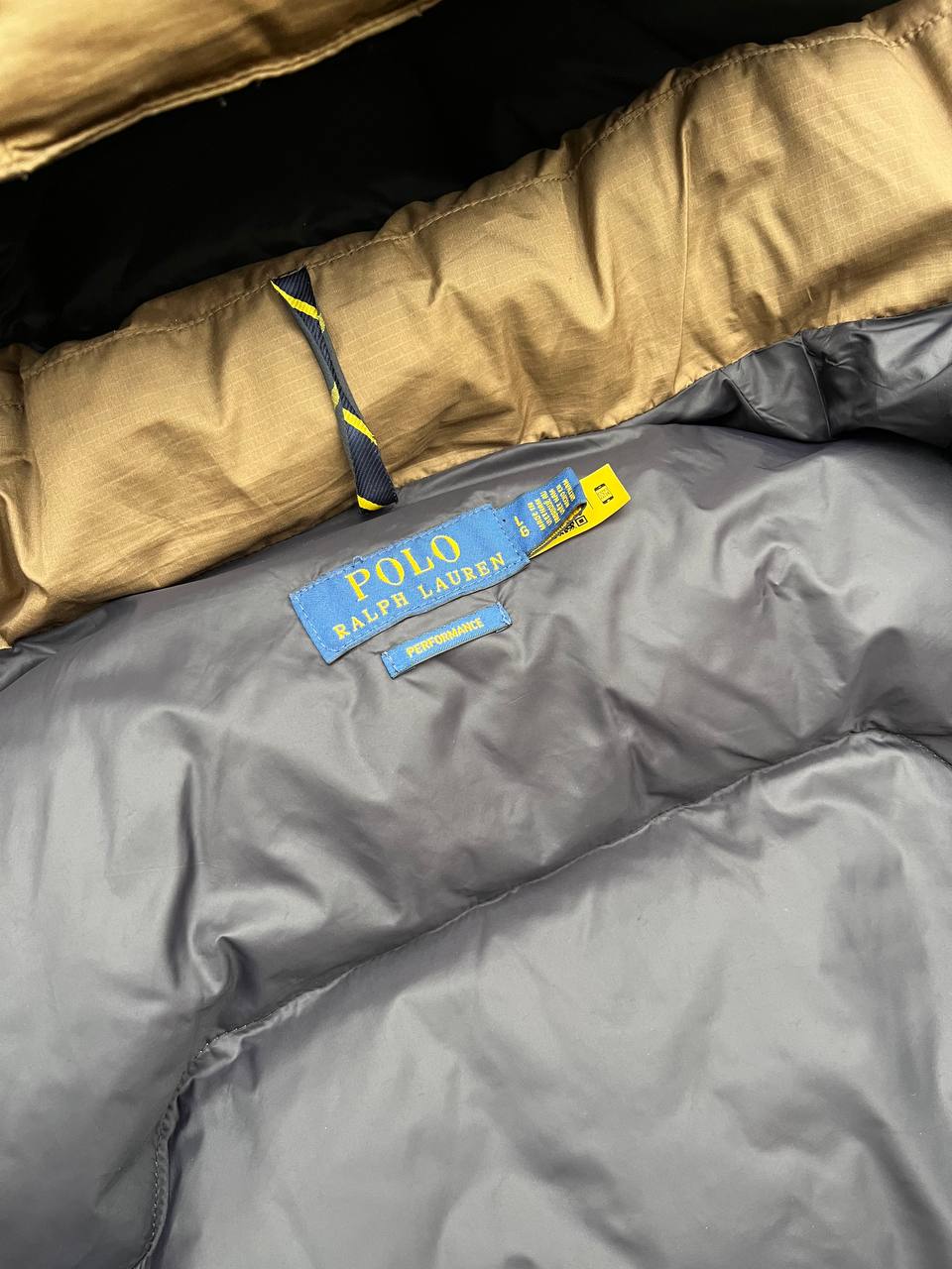 Polo Ralph Lauren Dunjakke i Large I Brun farve Brugt