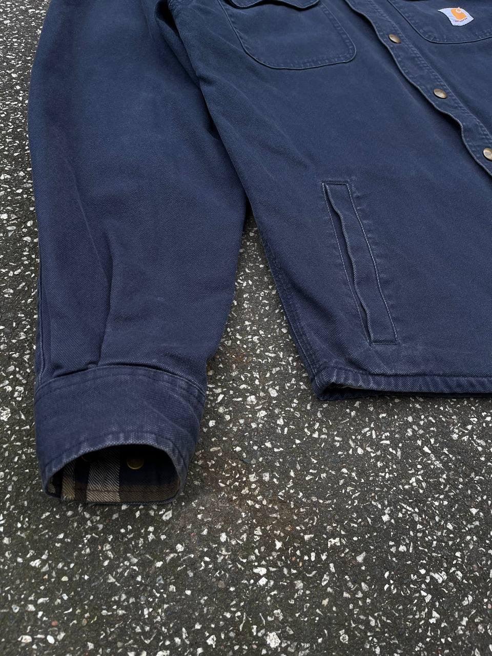 Carhartt Vintage Denim Skjorte Jakke Small Navy