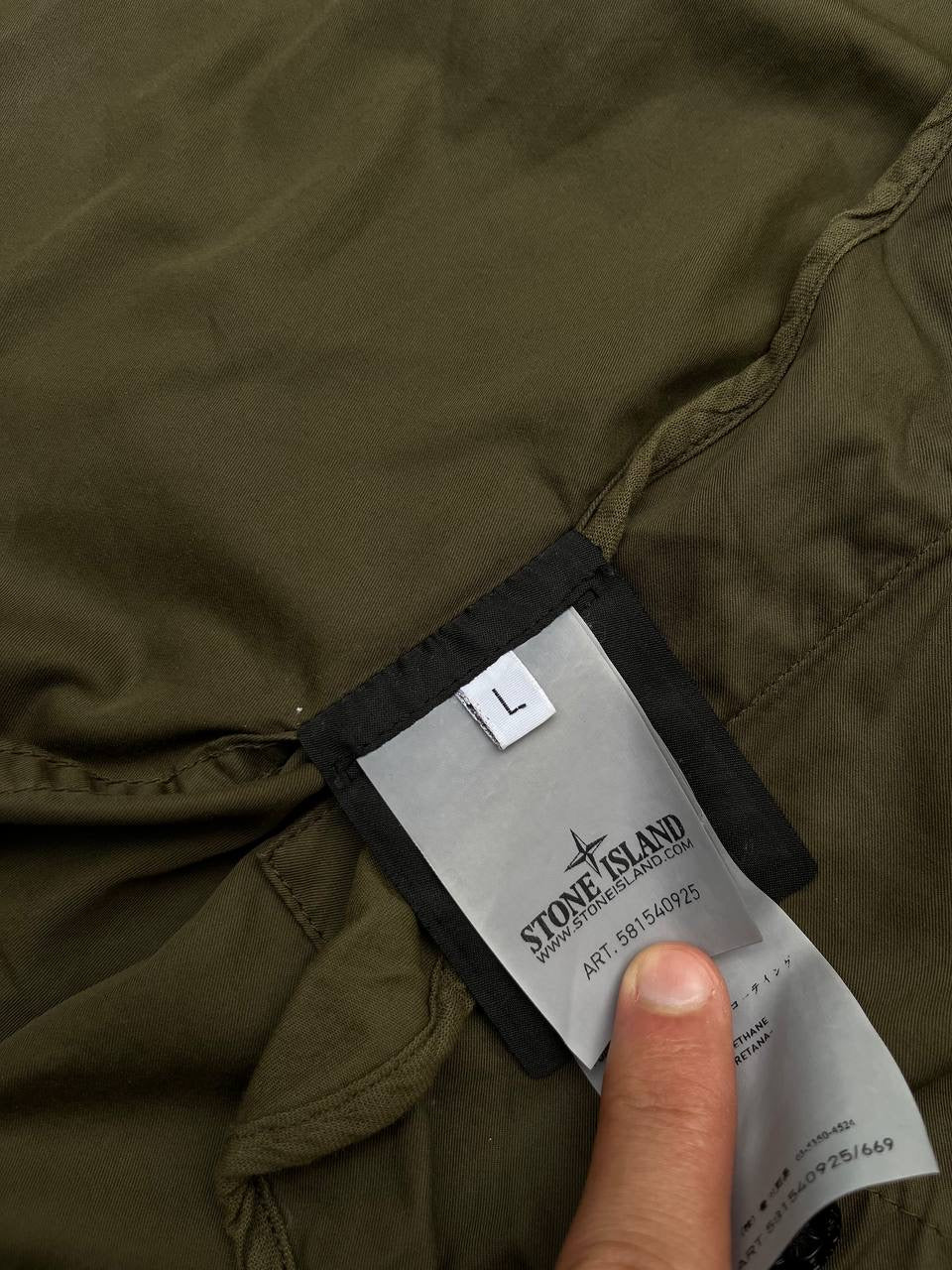 Stone Island Glass Batavia Jacket L Large Grøn Militær
