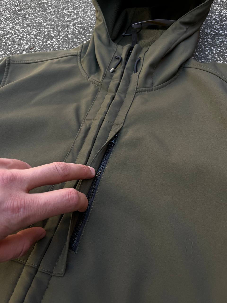 Stone Island Softshell R Jakke Grøn Khaki L Large Brugt Used