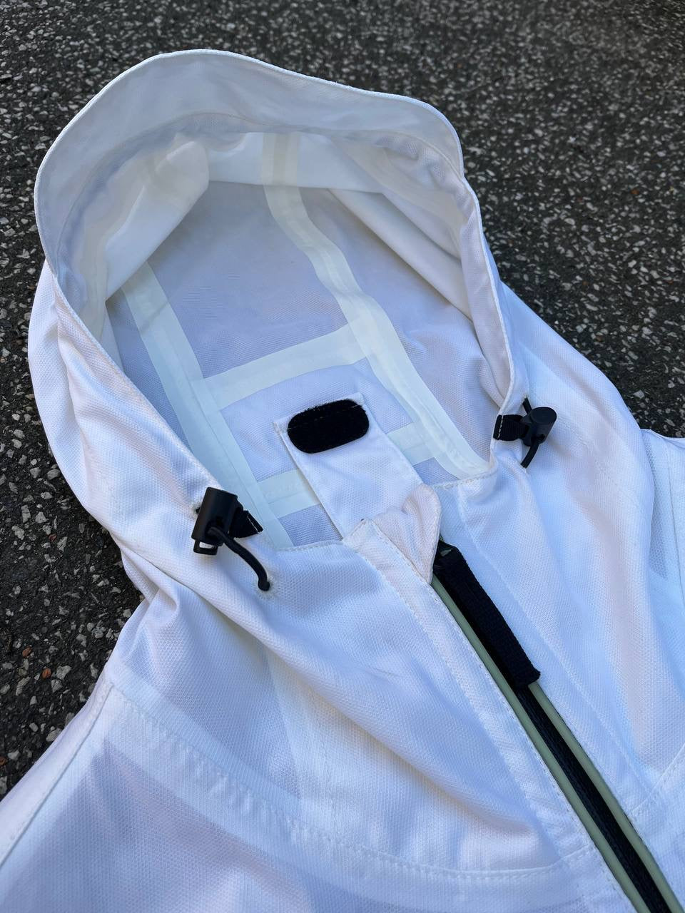 Stone Island Marina Night Glow Jacket Selvlysende Jakke i Hvid L Large 2013 Vintage