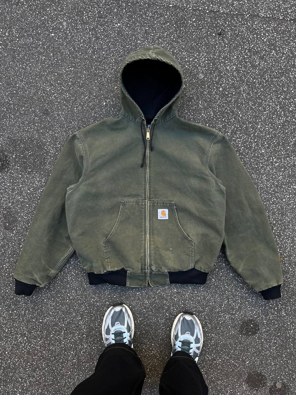 Carhartt Active Jacket Grøn Khaki Small herre Vintage
