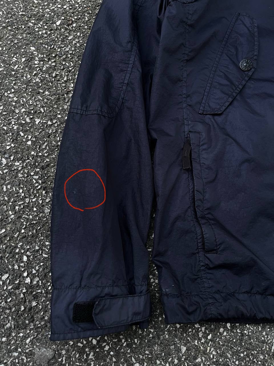 Stone Island Jakke Regnjakke Membrana 3L TC Navy Marineblå XL Brugt Used