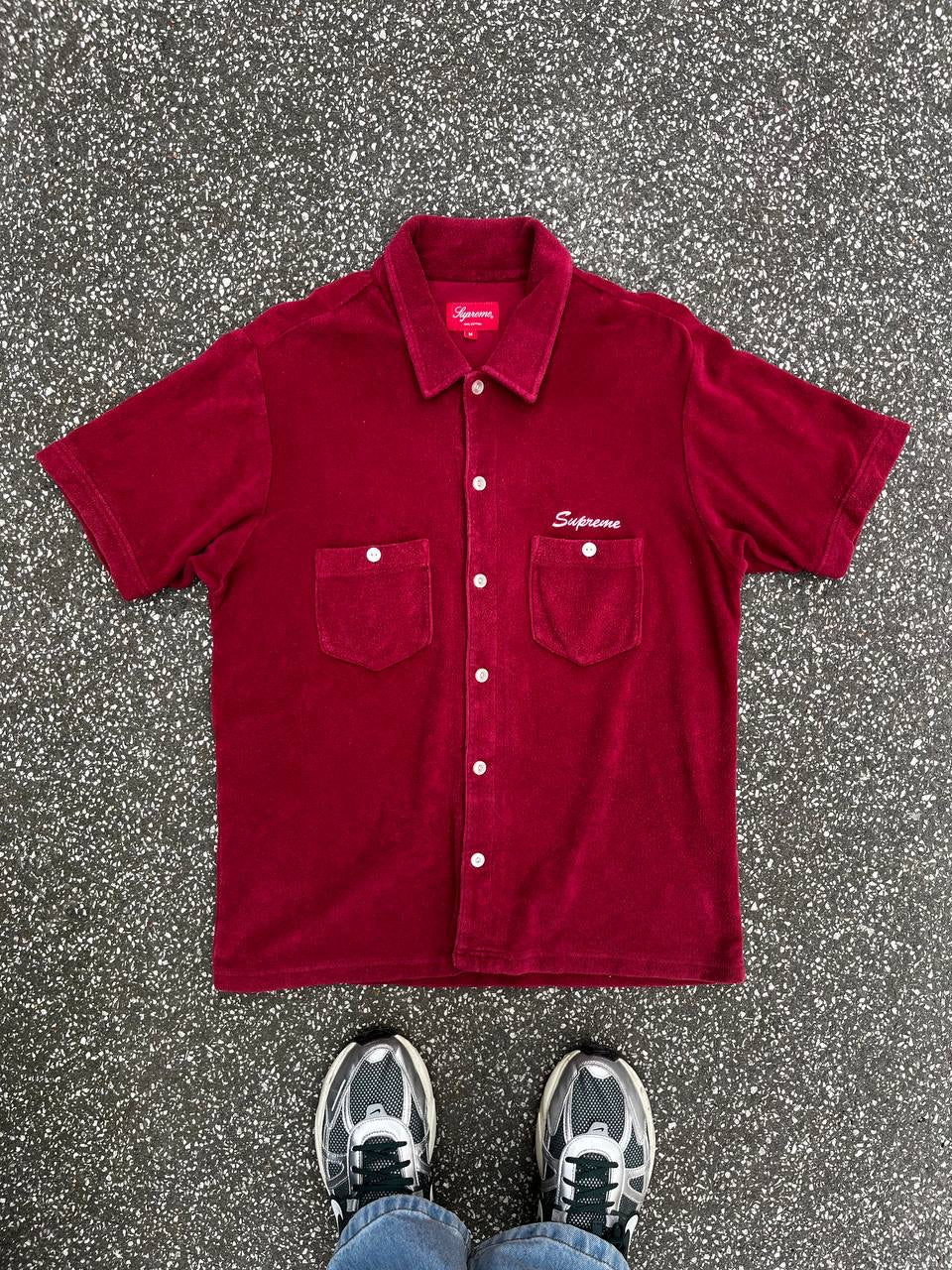 Supreme Terry Shirt Skjorte Burgundy Medium M