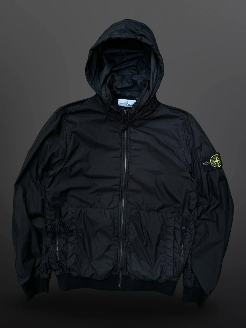 Stone Island Jakke Sommerjakke Garment Dyed Crinkle Reps Ny 721543230 Sort Black S Small