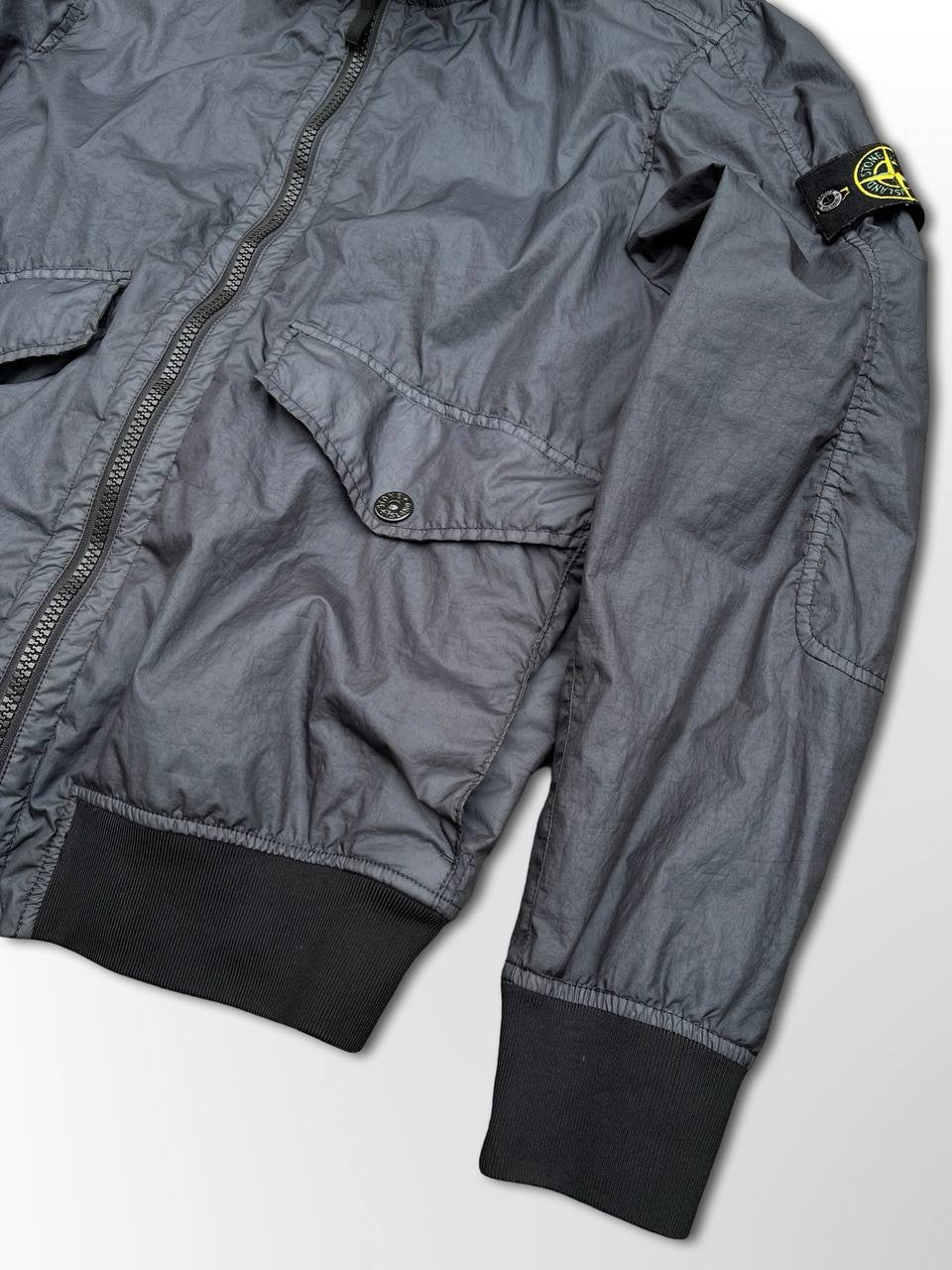 Regnjakke Stone Island Membrana 3L TC i Navy Large Brugt