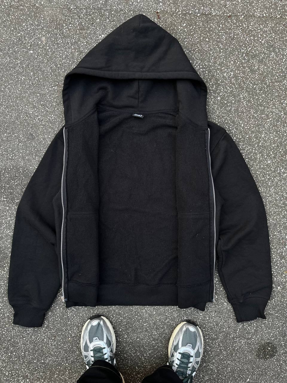 Stussy Zip-Up Hoodie i Sort Large