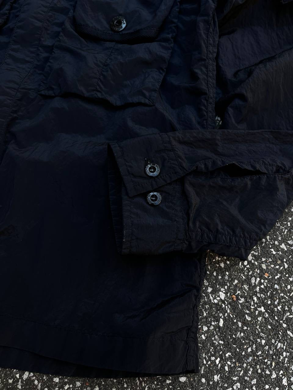 Stone Island Overshirt Sommerjakke Skjorte med Lynlås Navy Nylon Metal S Small Unisex