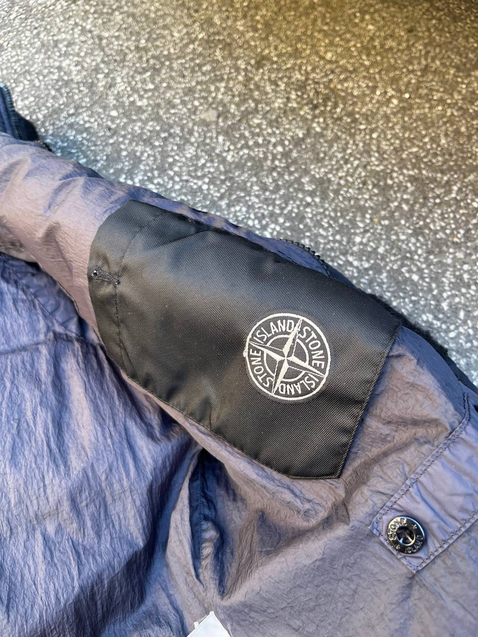 Stone Island Garment Dyed Crinkle Reps Ny Down Vest Navy L Large Brugt Used
