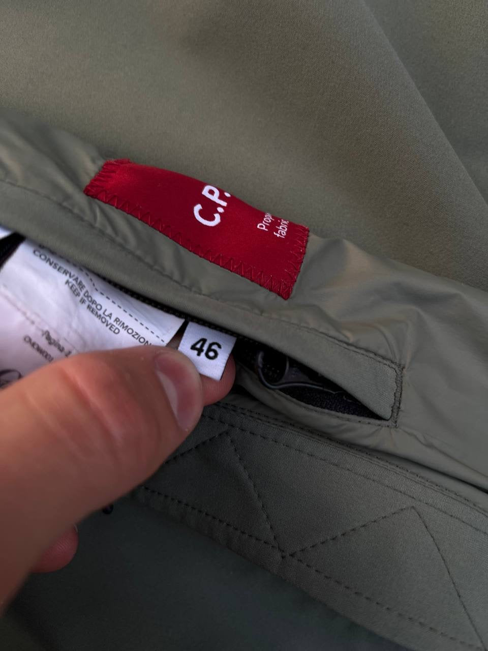 C.P.Company Softshell Jakke i Grøn med Briller Small