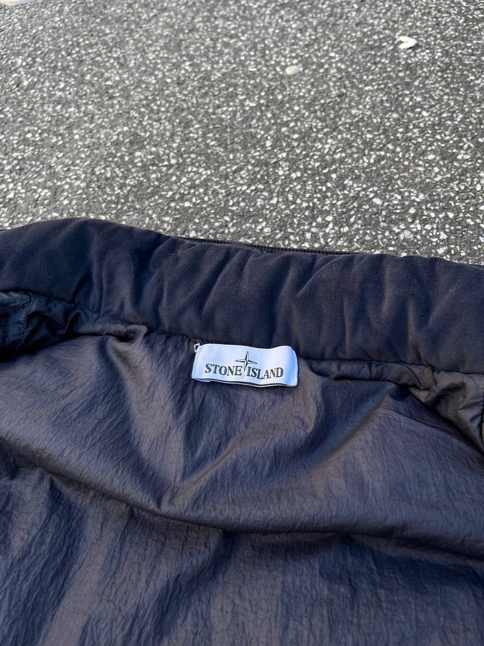 Stone Island Garment Dyed Crinkle Reps Ny Down Vest Navy L Large Brugt Used