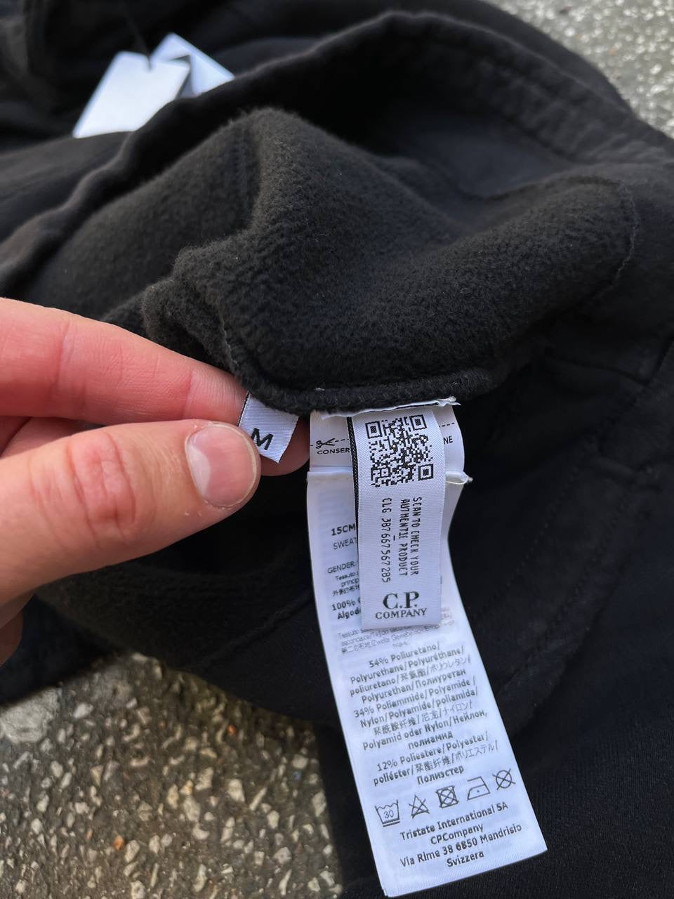 C.P. Company Google Hoodie Hættetrøje Reflective Sort M Medium Brand New