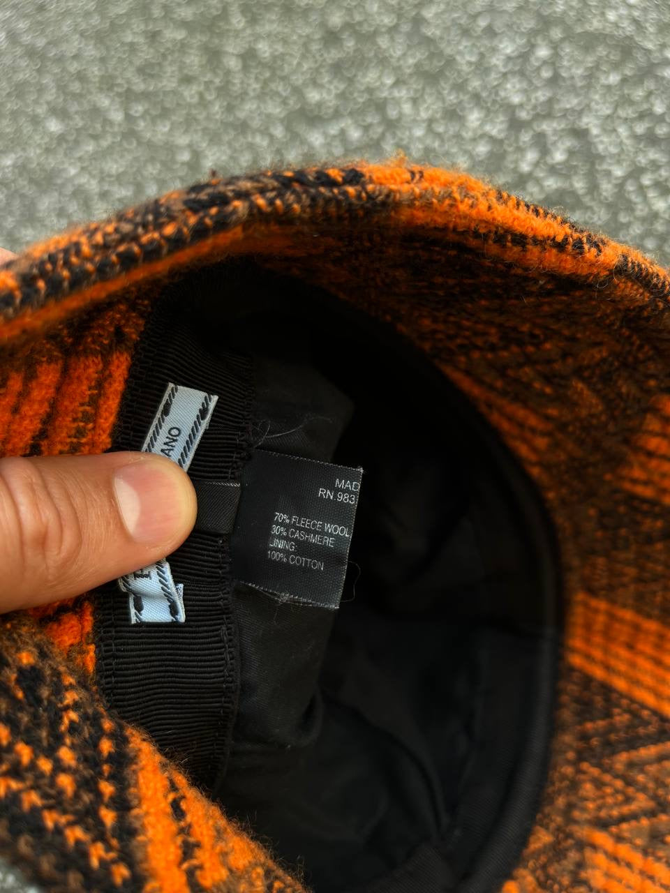 Prada Bøllehat Bucket Hat Wool/Cashmere Uld M Medium Orange