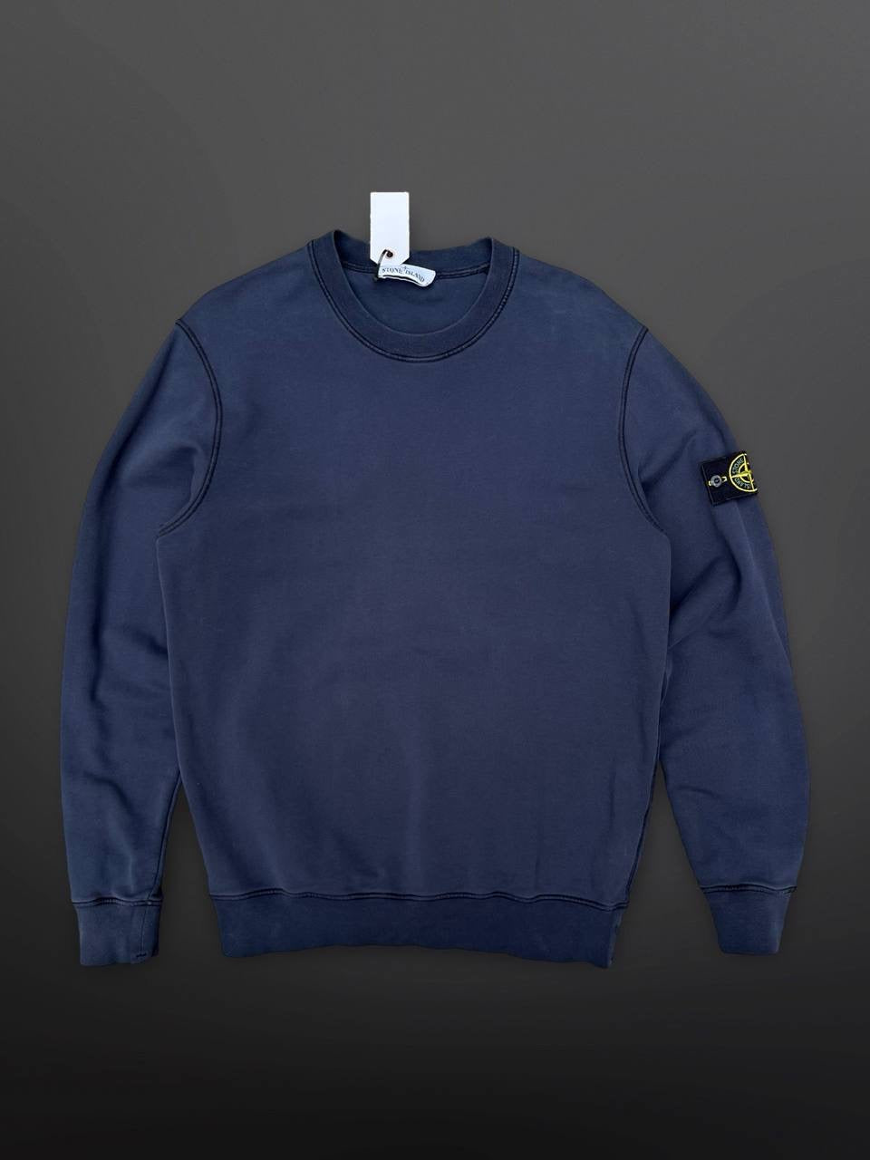 Stone Island Sweatshirt Crew Neck i Navy XL Brugt Used